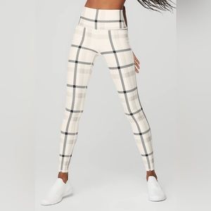 ALO - Airlift high waisted magnitudes plaid legging - White - Small